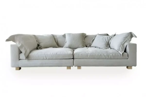 Nebula Nine rope-colored linen Sofa - Image 4