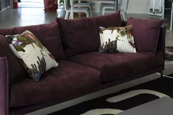 Gentry Plum Fabric Sofa - Image 7