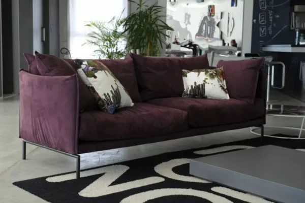 Gentry Plum Fabric Sofa - Image 2