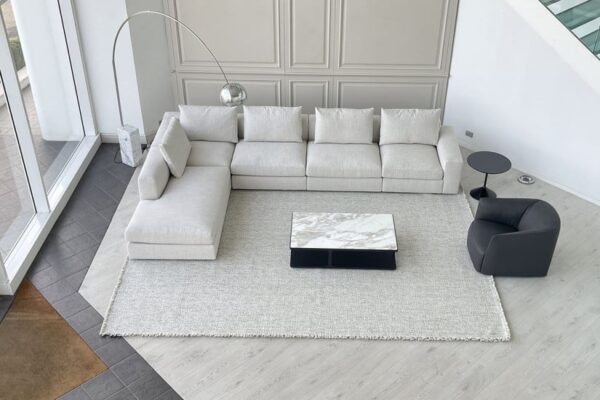 Dune White Fabric Sofa - Image 9