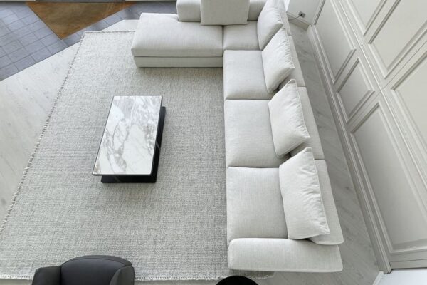 Dune White Fabric Sofa - Image 7