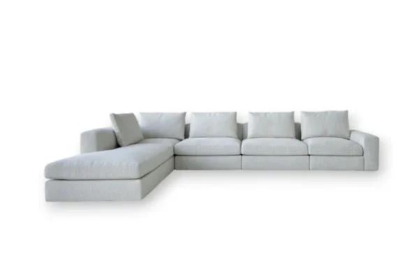 Dune White Fabric Sofa