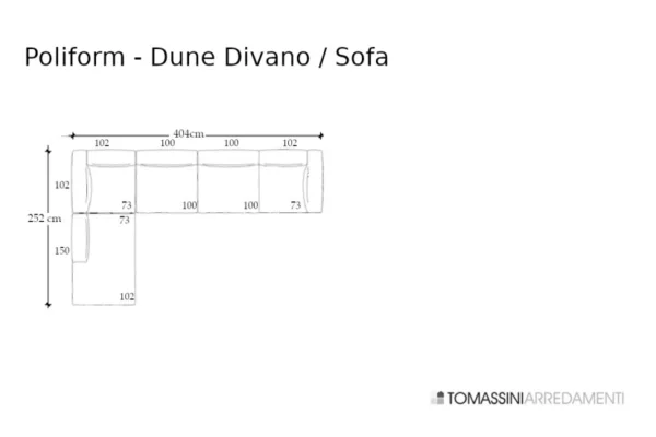 Dune White Fabric Sofa - Image 4