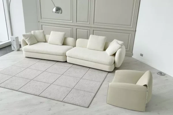 Saint-Germain White Fabric Sofa - Image 2